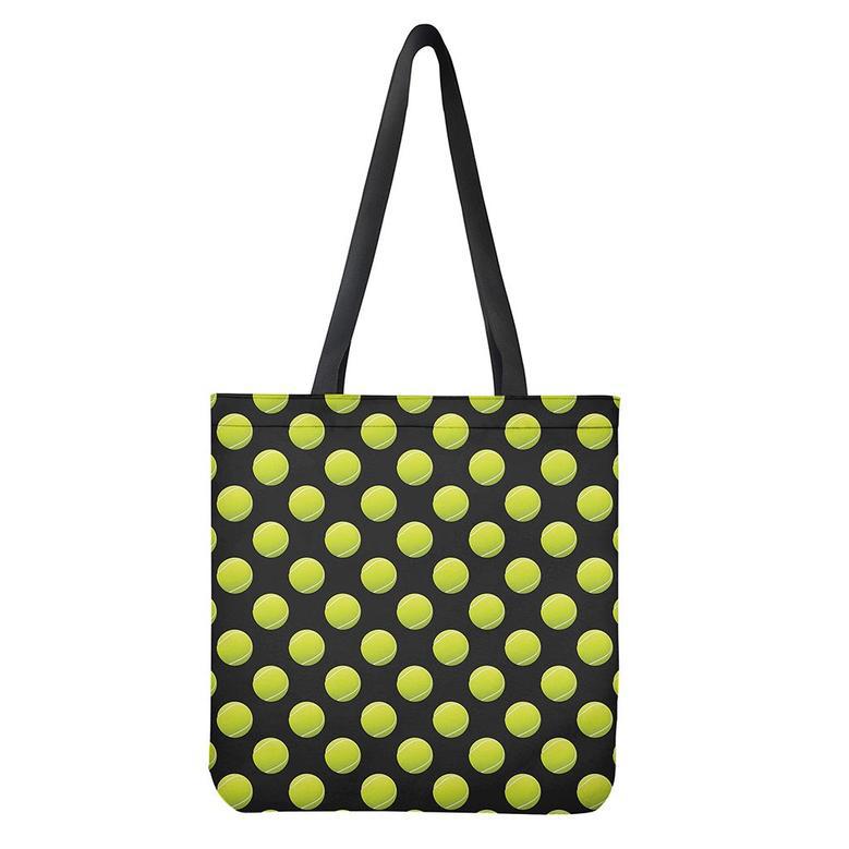 Tennis Balls Pattern Print Tote Bag