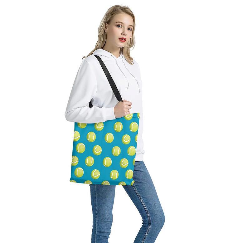 Tennis Theme Pattern Print Tote Bag