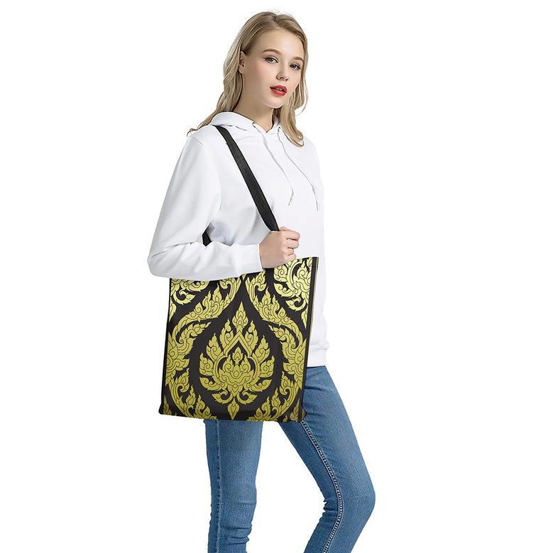 Thai Ornament Pattern Print Tote Bag