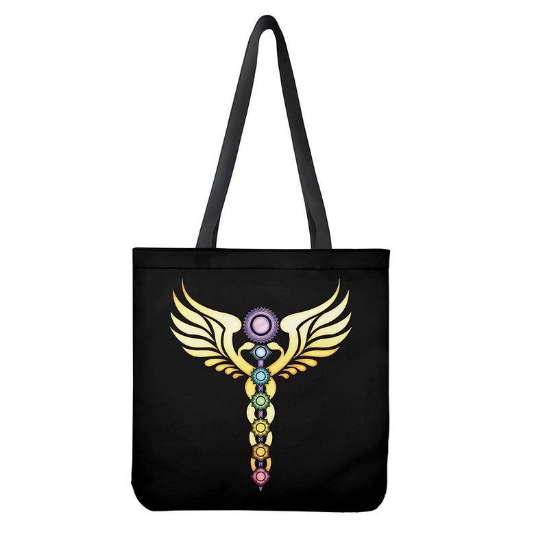 The Seven Chakras Caduceus Print Tote Bag