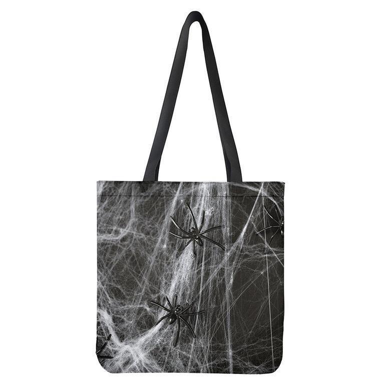 Toy Spiders And Cobweb Print Tote Bag