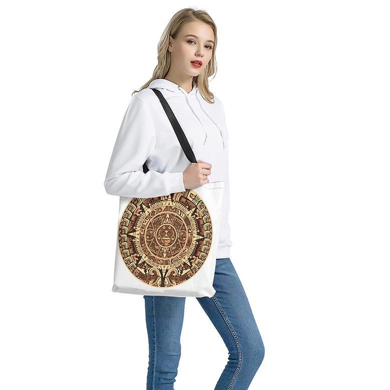 Tribal Maya Calendar Print Tote Bag