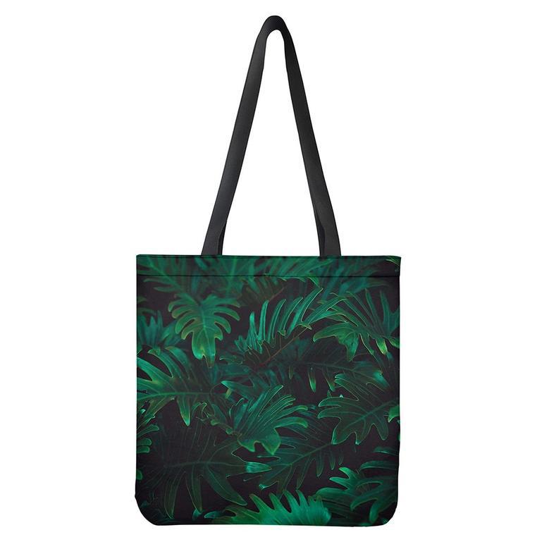 Tropical Fern Leaf Print Tote Bag