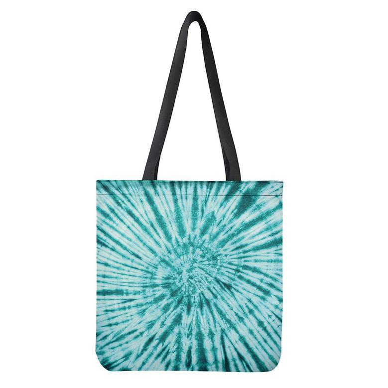 Turquoise Tie Dye Print Tote Bag