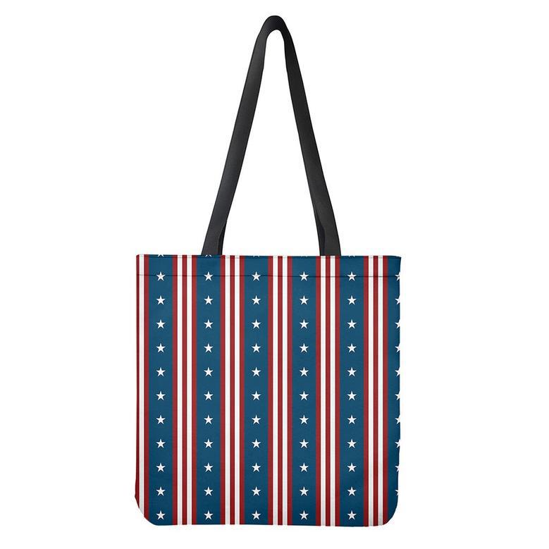 Usa Independence Day Pattern Print Tote Bag