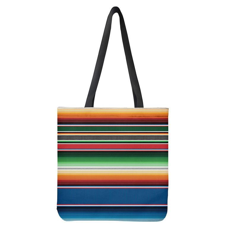 Vintage Mexican Blanket Pattern Print Tote Bag