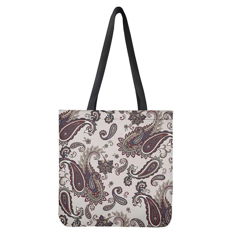 Vintage Paisley Pattern Print Tote Bag