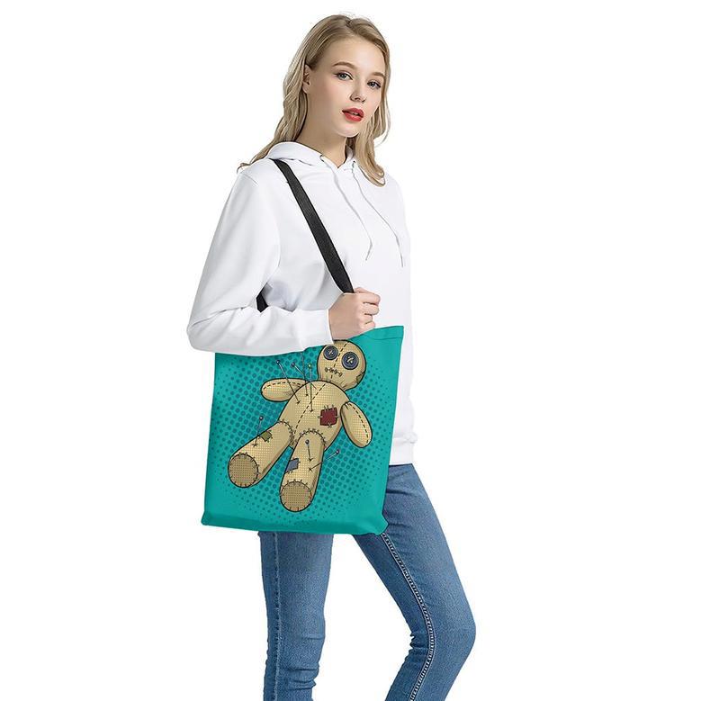 Voodoo Doll Print Tote Bag