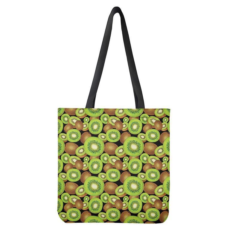 Watercolor Kiwi Pattern Print Tote Bag