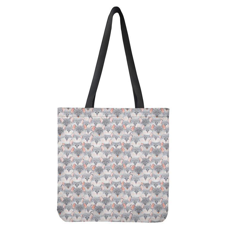 Watercolor Rat Pattern Print Tote Bag