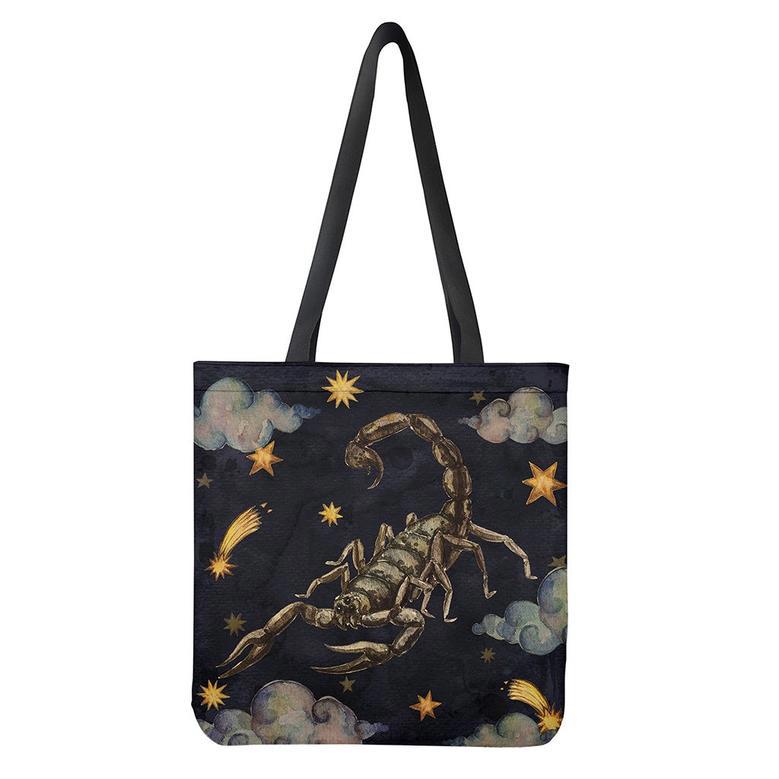 Watercolor Scorpio Zodiac Sign Print Tote Bag