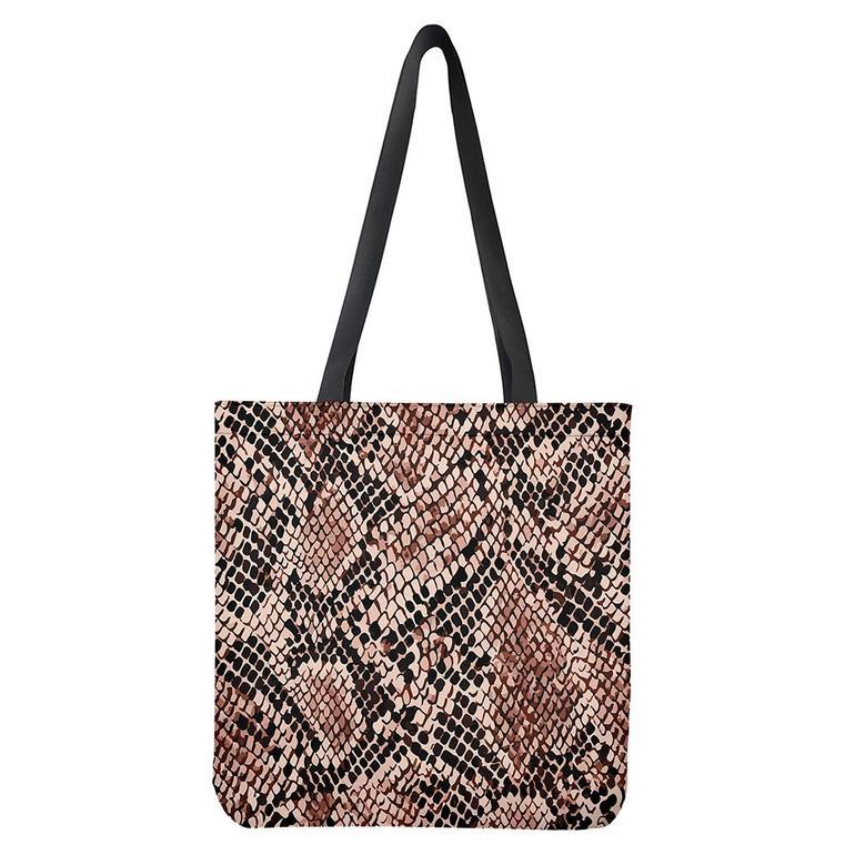 Watercolor Snakeskin Print Tote Bag