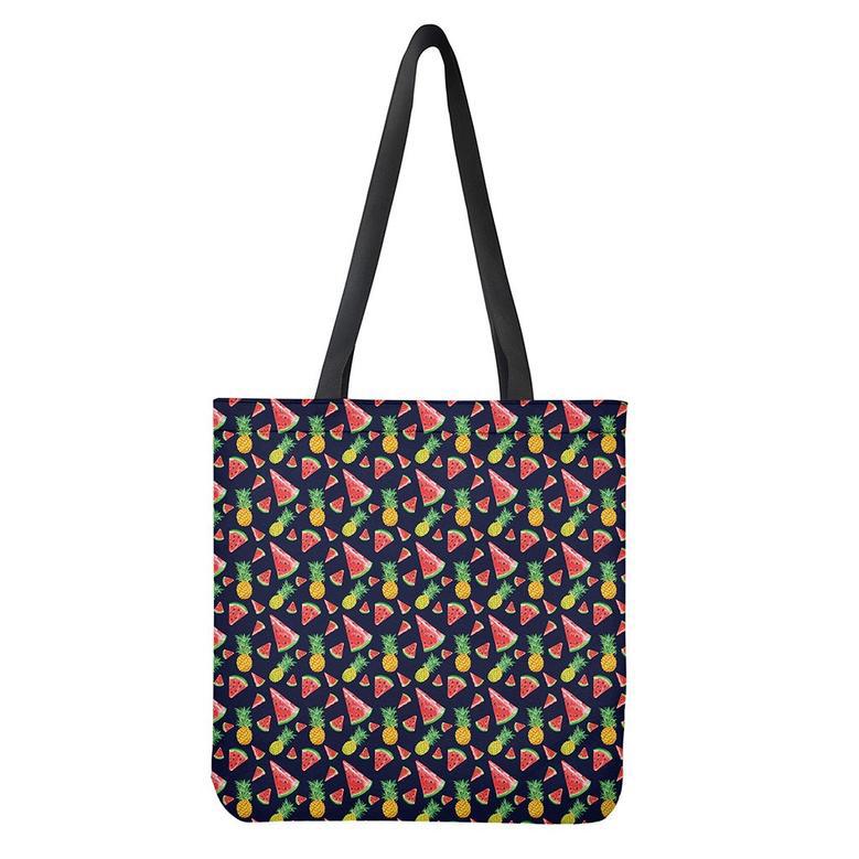 Watercolor Tropical Pattern Print Tote Bag