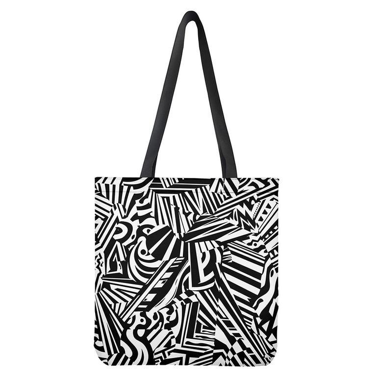 Abstract Dazzle Pattern Print Tote Bag