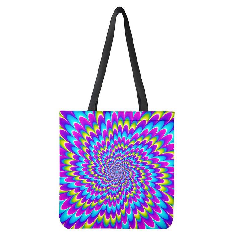 Abstract Dizzy Moving Optical Illusion Tote Bag