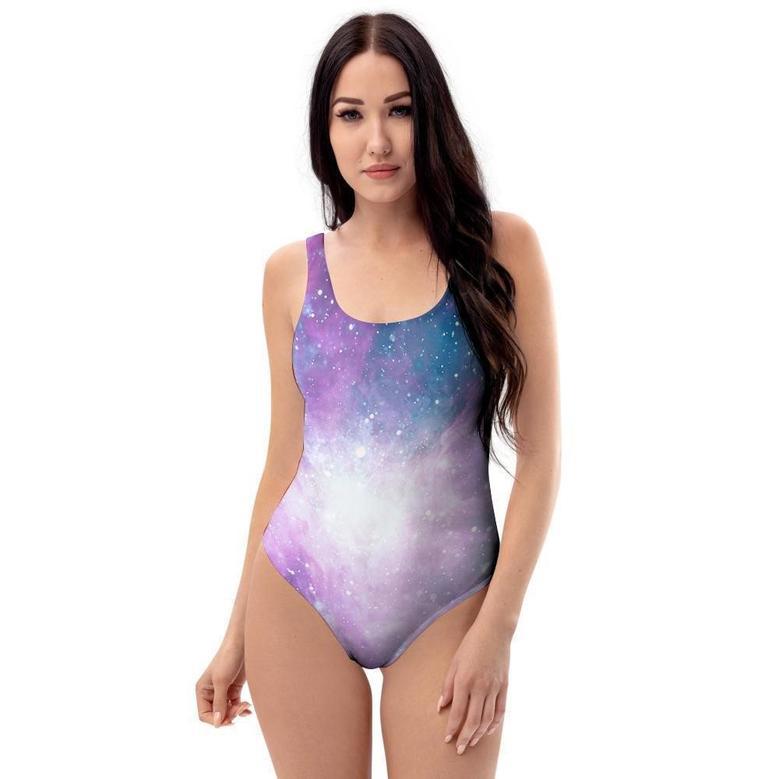 Abstract Galaxy Space One Piece Swimsuite