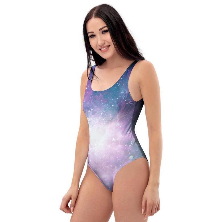 Abstract Galaxy Space One Piece Swimsuite