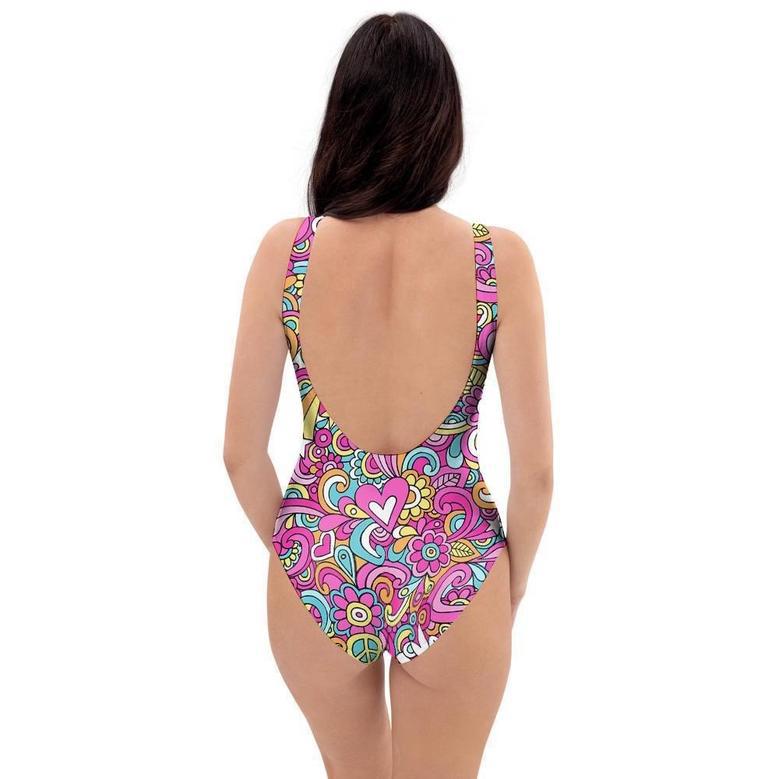 Abstract Hippie One Piece Swimsuite