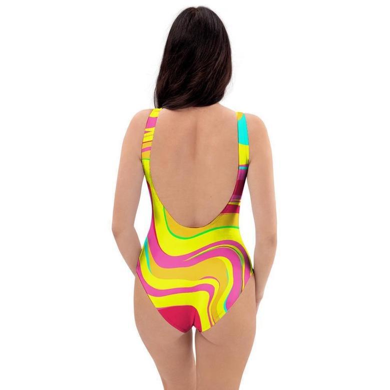 Abstract Paint One Piece Swimsuite