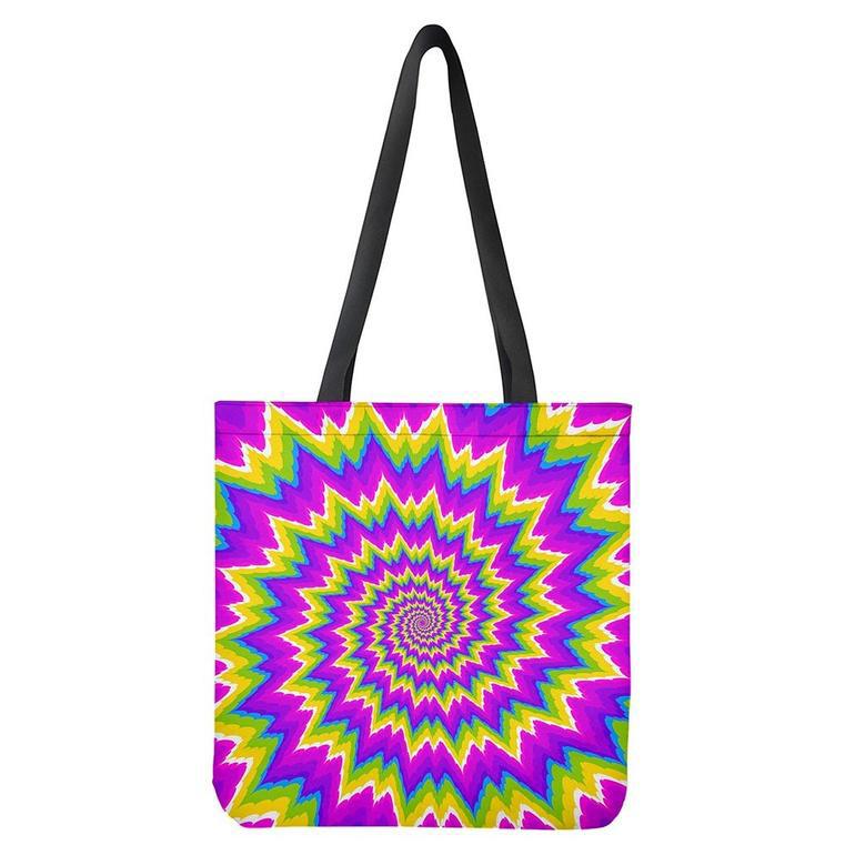 Abstract Spiral Moving Optical Illusion Tote Bag