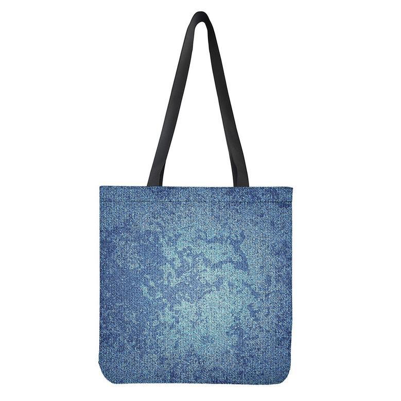 Acid Wash Denim Jeans Pattern Print Tote Bag