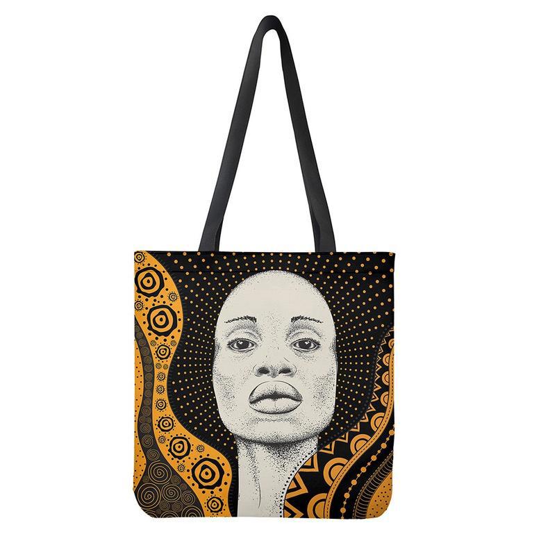 African Woman Print Tote Bag