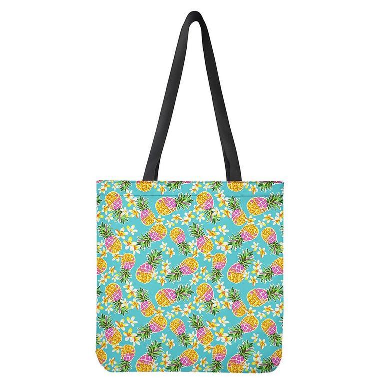 Aloha Summer Pineapple Pattern Print Tote Bag