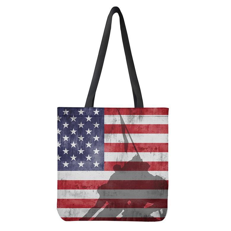 American Flag War Memorial Print Tote Bag