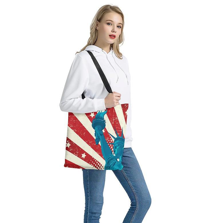 American Statue Of Liberty Print Tote Bag