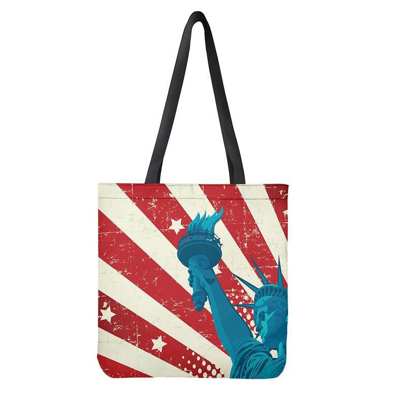 American Statue Of Liberty Print Tote Bag