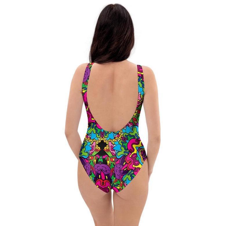 Animal Hippie Psychedelic One Piece Swimsuite