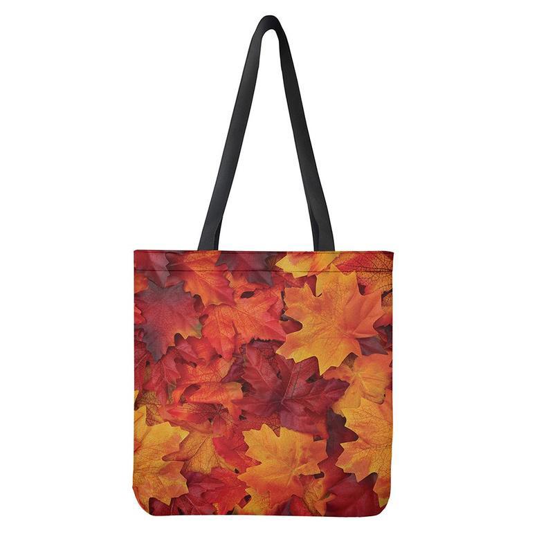 Autumn Maple Leaf Print Tote Bag