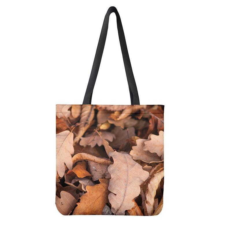 Autumn Oak Leaf Print Tote Bag