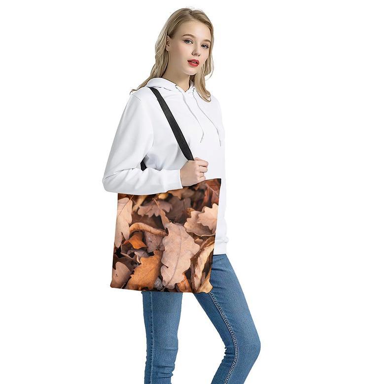 Autumn Oak Leaf Print Tote Bag