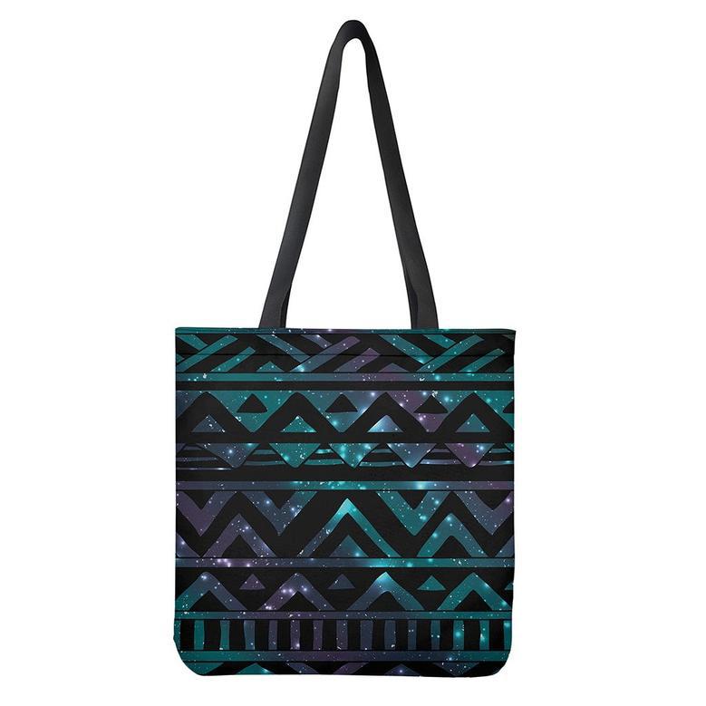 Aztec Tribal Galaxy Pattern Print Tote Bag