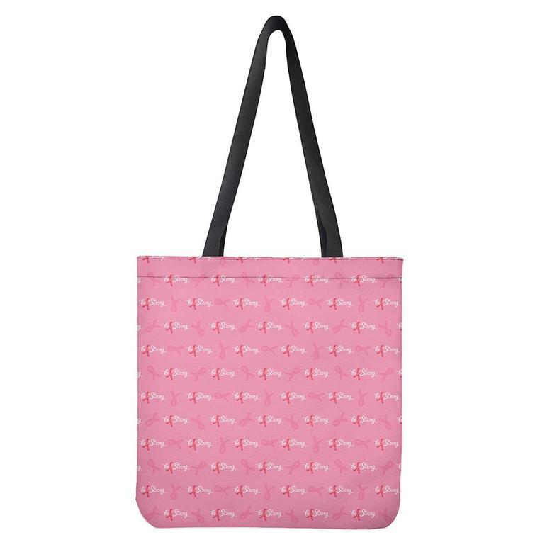 Be Strong Breast Cancer Pattern Print Tote Bag