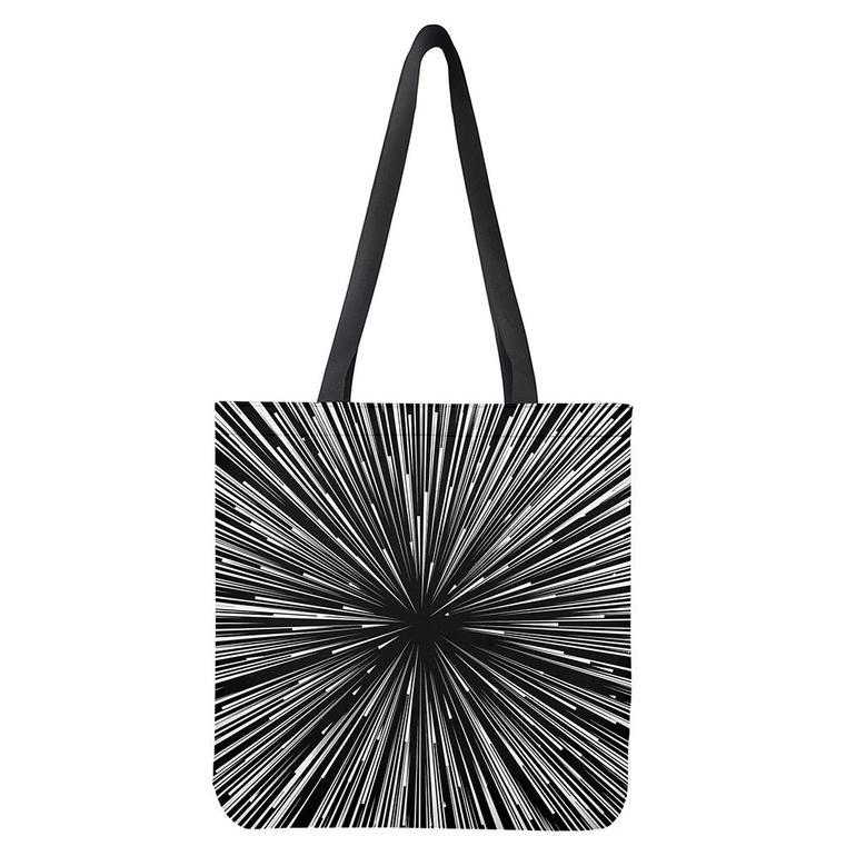 Black And White Hyperspace Print Tote Bag