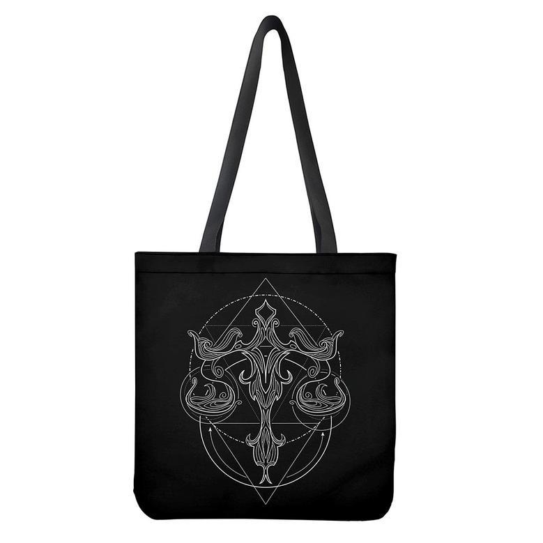 Black And White Libra Sign Print Tote Bag