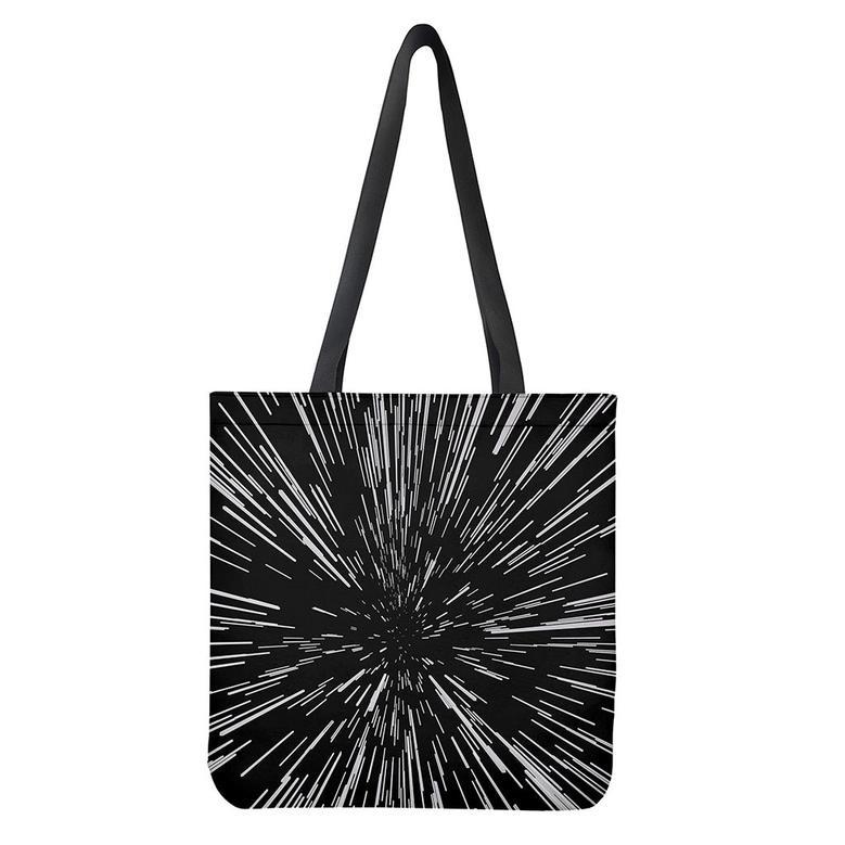 Black And White Lightspeed Print Tote Bag