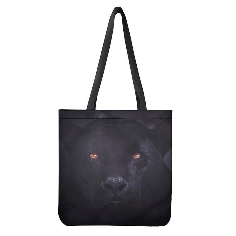 Black Jaguar Print Tote Bag