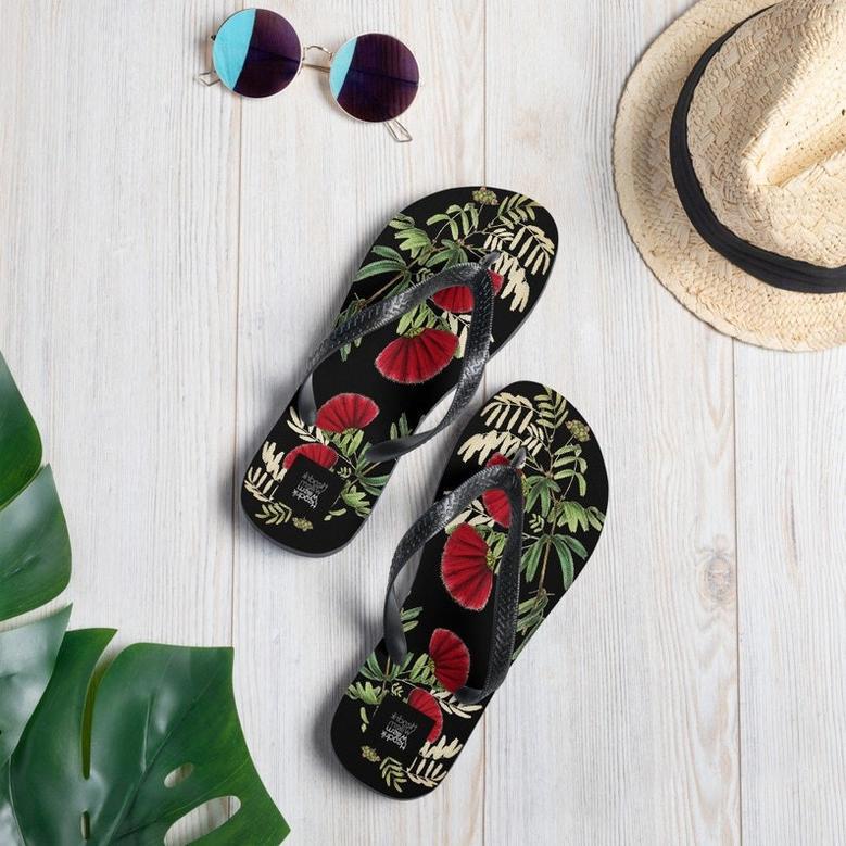 Black Japanese-Inspired Flip-Flops.