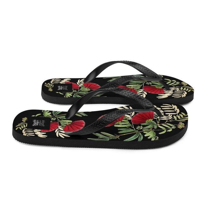 Black Japanese-Inspired Flip-Flops.