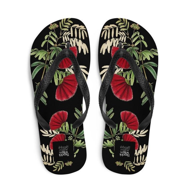 Black Japanese-Inspired Flip-Flops.