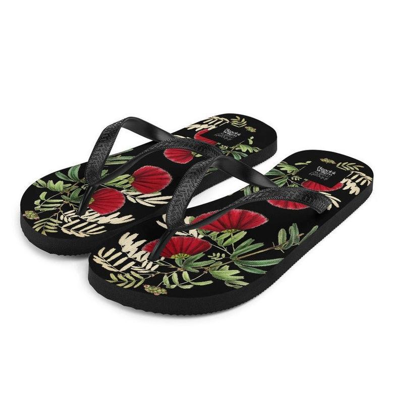 Black Japanese-Inspired Flip-Flops.