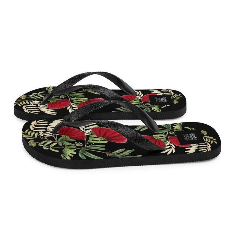 Black Japanese-Inspired Flip-Flops.