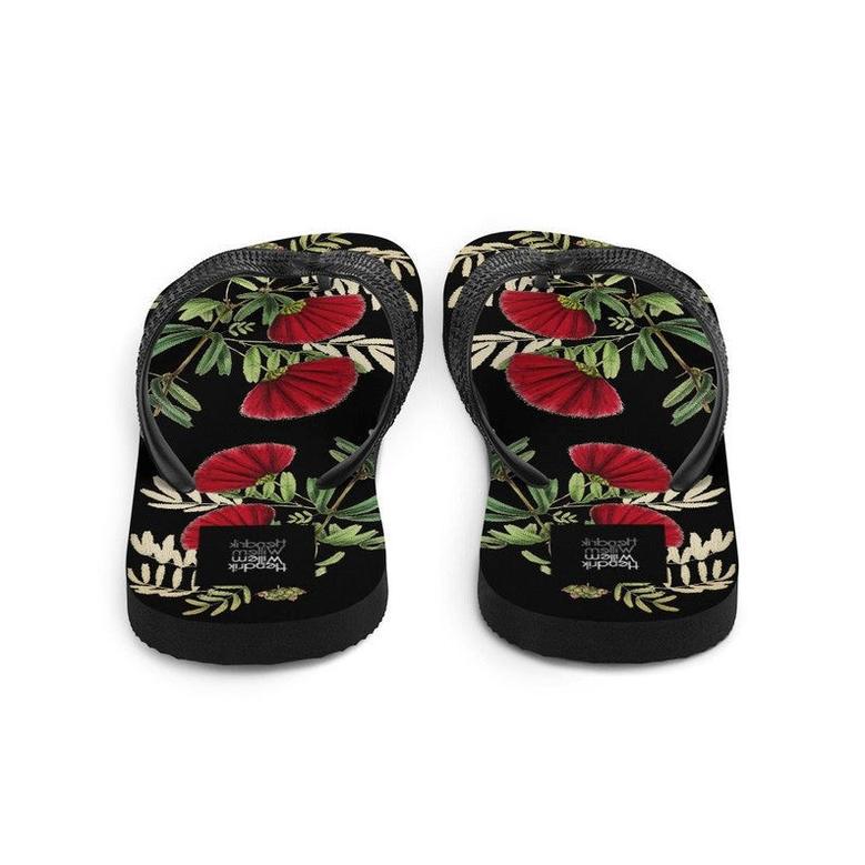 Black Japanese-Inspired Flip-Flops.