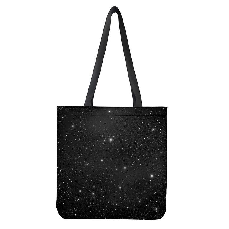 Black Space Print Tote Bag