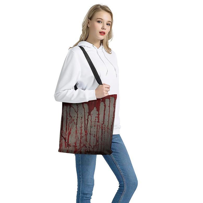 Bloody Metal Wall Print Tote Bag