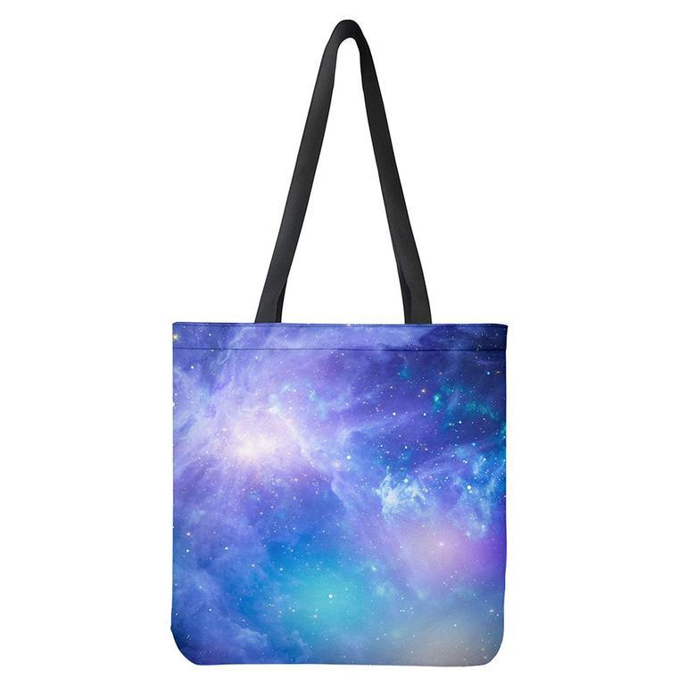 Blue Light Nebula Galaxy Space Print Tote Bag