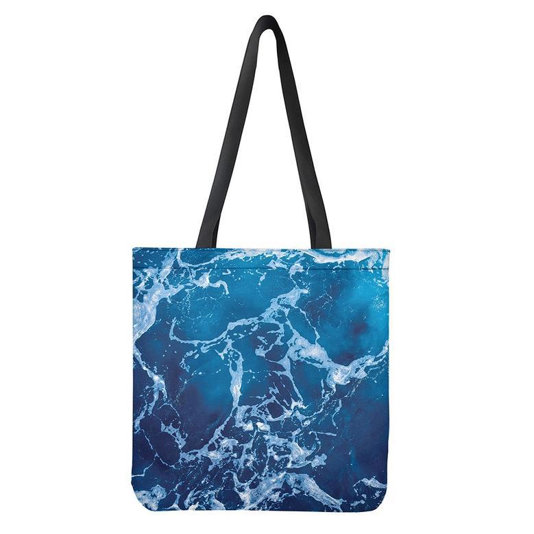 Blue Ocean Print Tote Bag